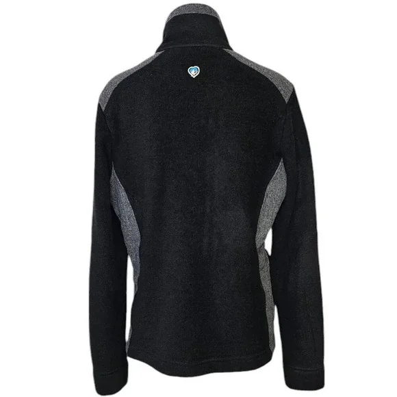Kuhl Womens Aurora "alfpaca" Fleece Full Zip Jacket Size Medium Black Outdoor - Picture 2 of 7